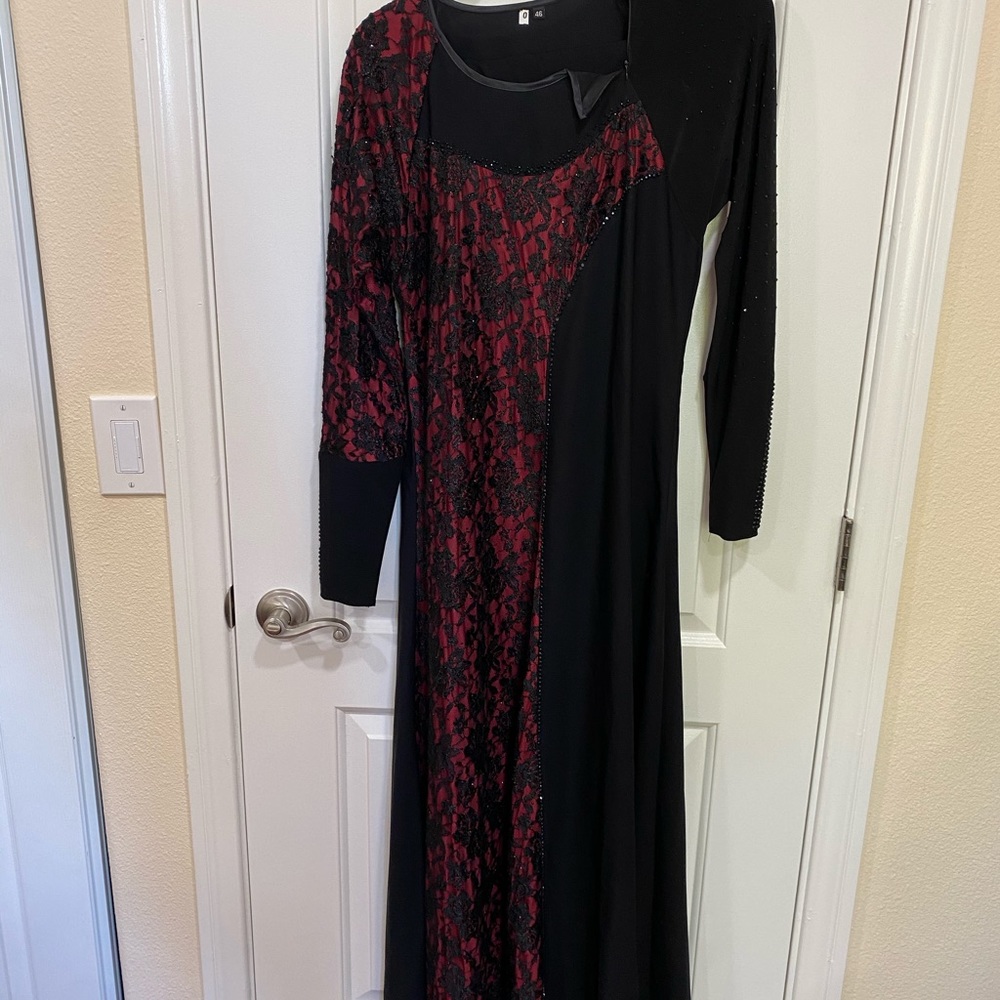 Red and Black Dress